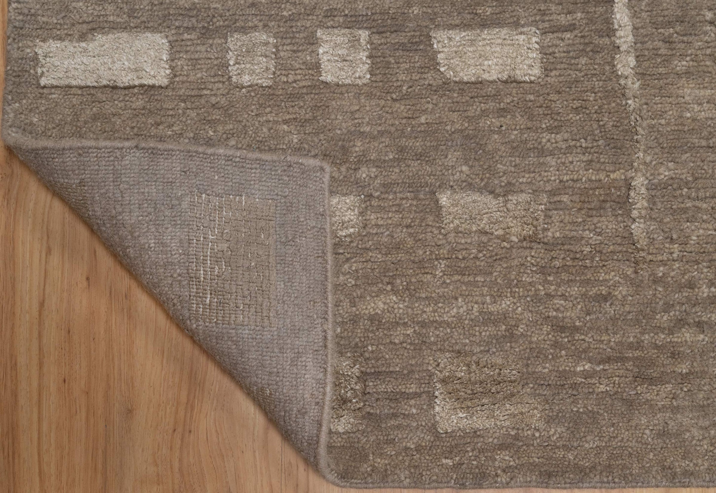 Open Field Cadence Flint Wool Rug, Hand-Knotted Scattered Marks, Grey Taupe Abstract Area Rug 8x10 | Custom Size