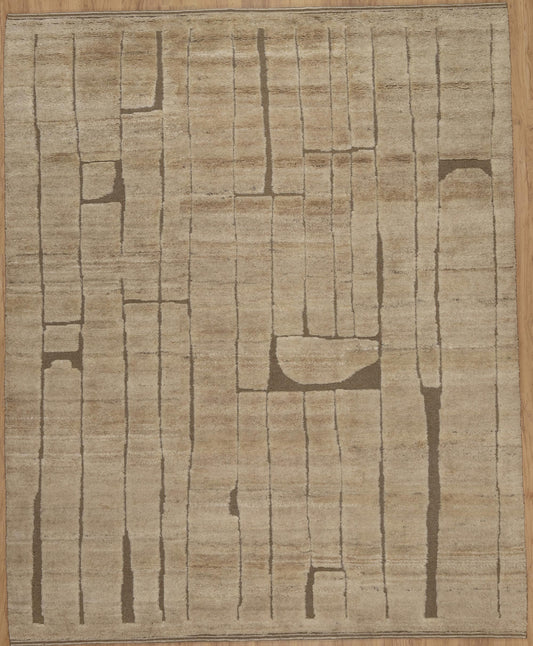 Notch Camel hand-knotted wool rug