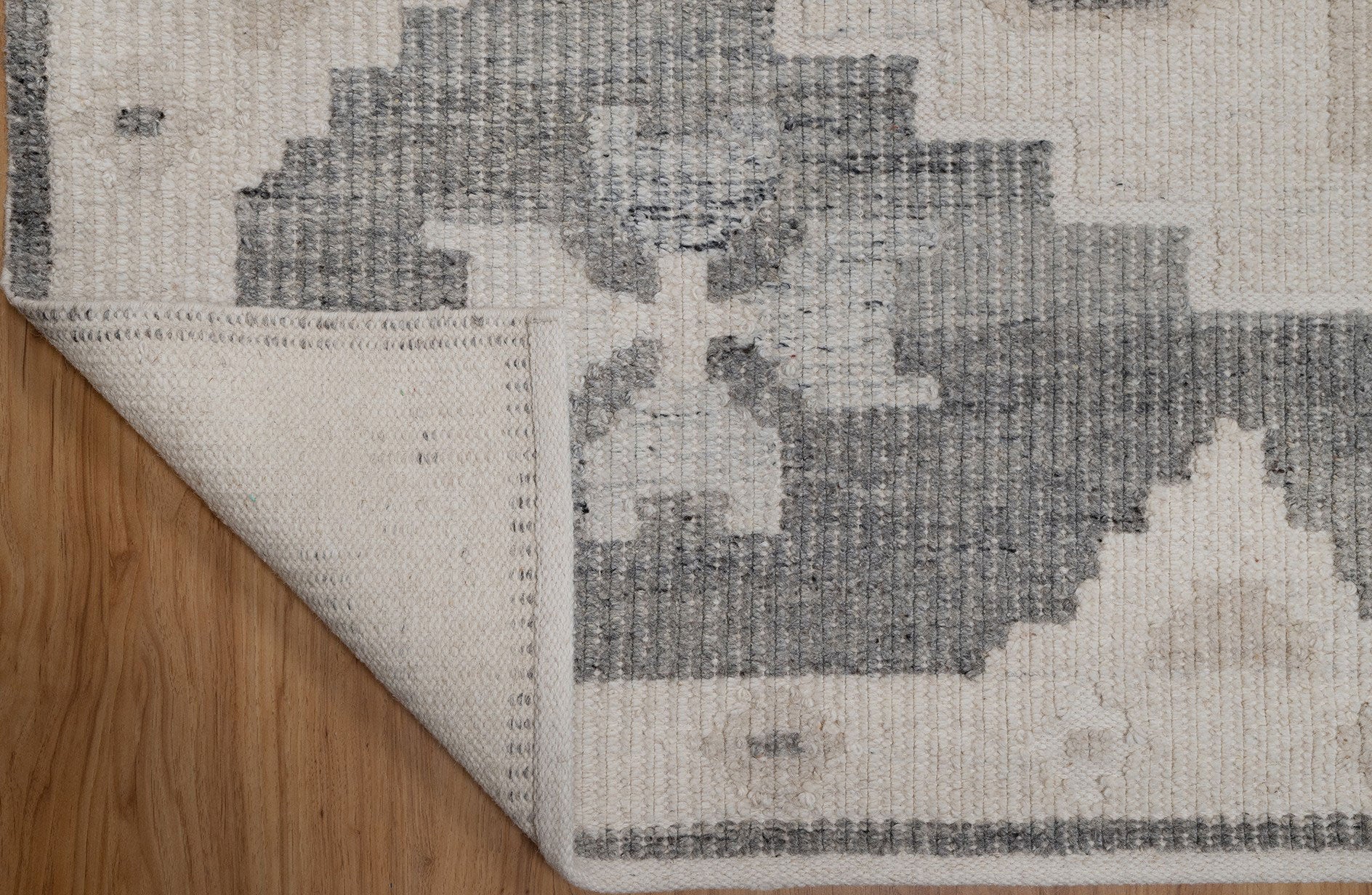 Soft Ground Feldspar Ivory Wool Rug, Hand-Woven Oushak Medallion, Cream Grey Vintage Area Rug 8x10 | Custom Size