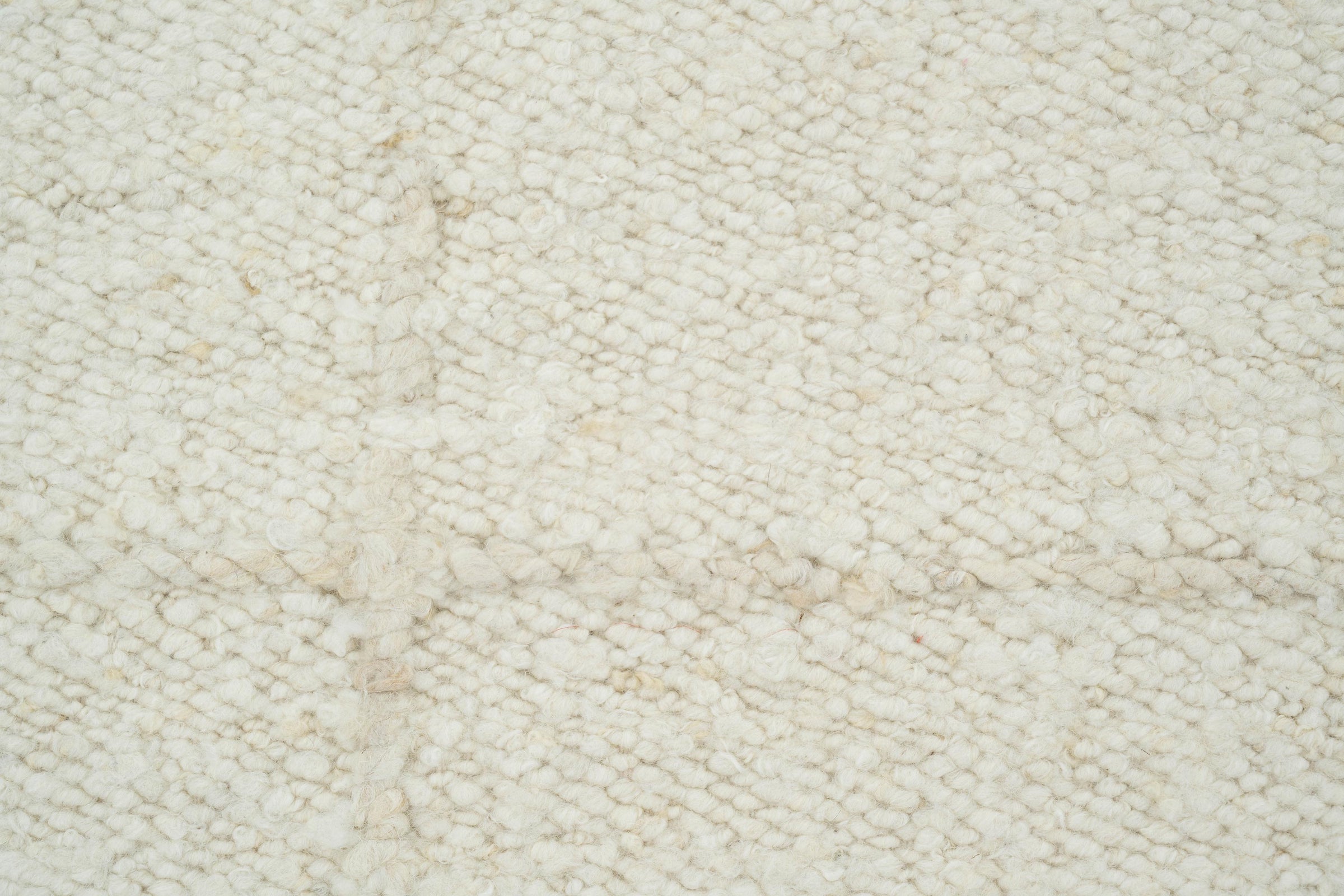 Woven Ridge Aurora Ivory Wool Rug, Hand-Woven Ribbed Directional Weave, Ivory Cream Area Rug 8x10 | Custom Size