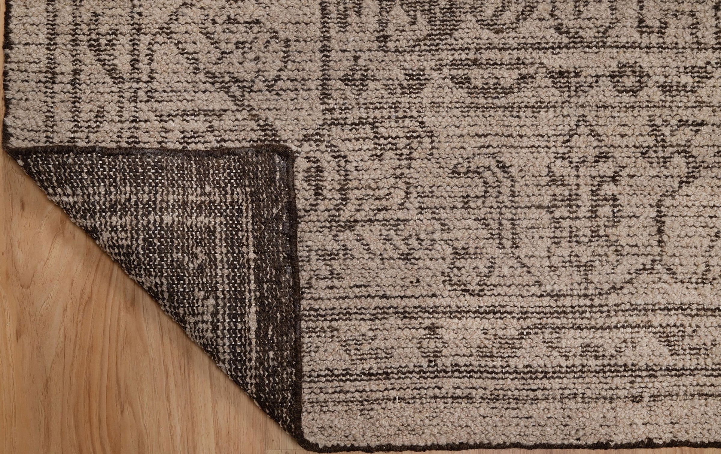 Soft Ground Onyx Taupe Wool Rug, Hand-Knotted Medallion Heriz, Greige Brown Vintage Area Rug 8x10 | Custom Size
