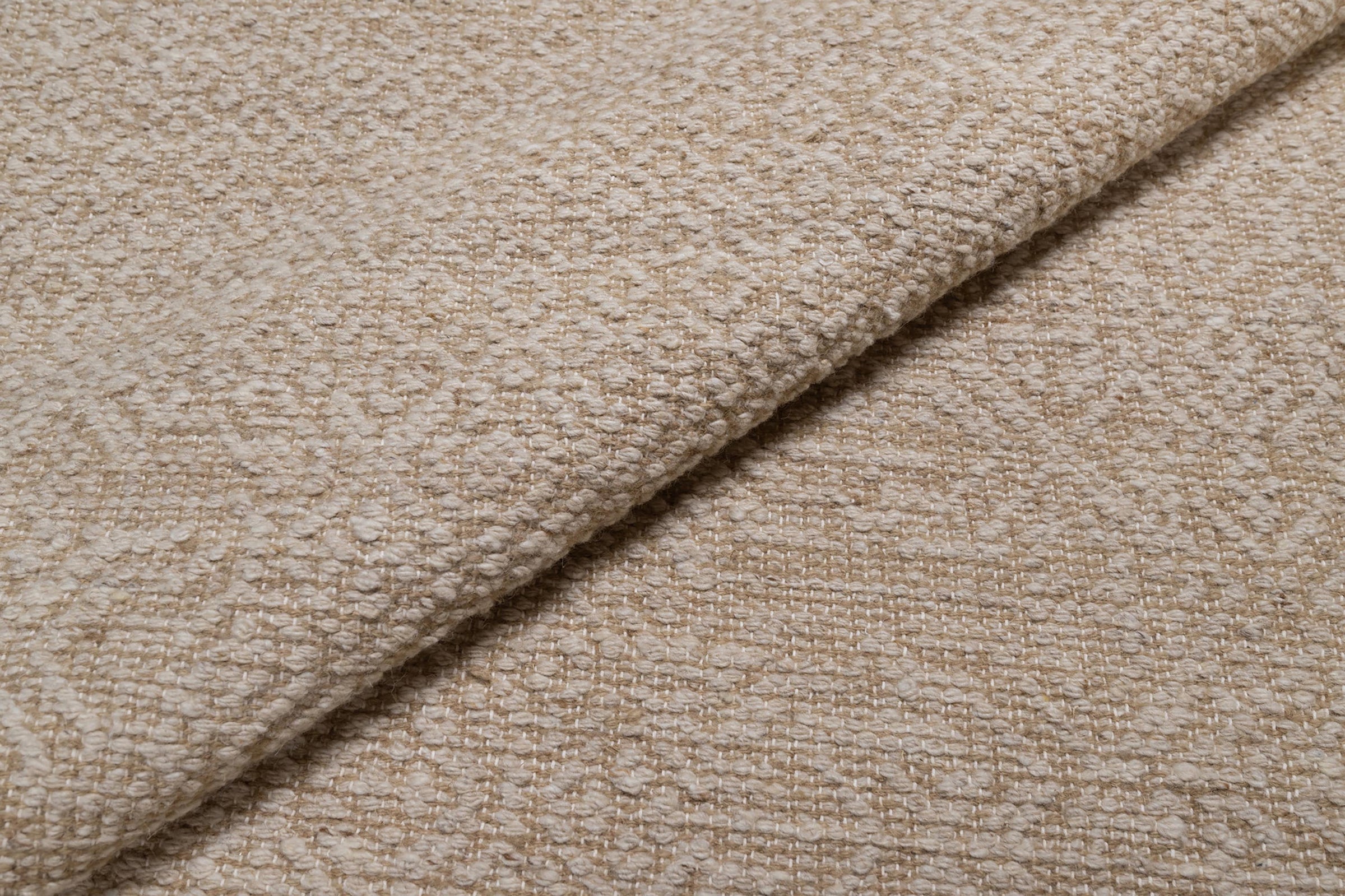 Warm Grain Muslin Oat Wool Rug, Hand-Knotted Diamond Lattice, Natural Ivory Beige Area Rug 8x10 | Custom Size