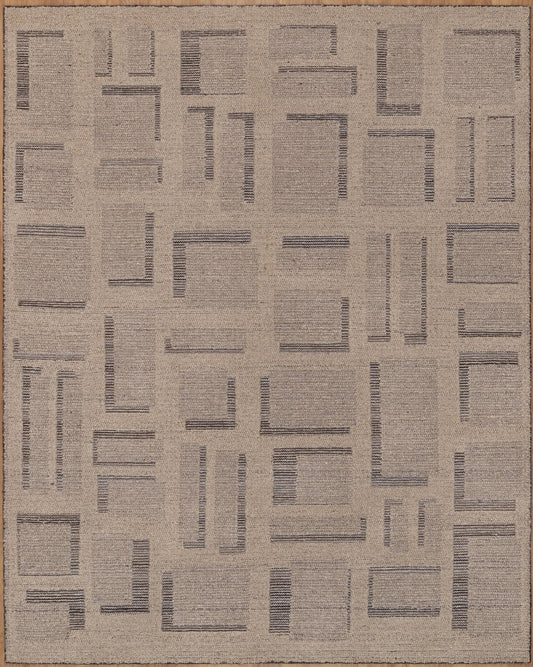 Butte Taupe hand-knotted wool rug