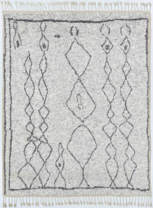 Bloom Storm hand-knotted wool rug
