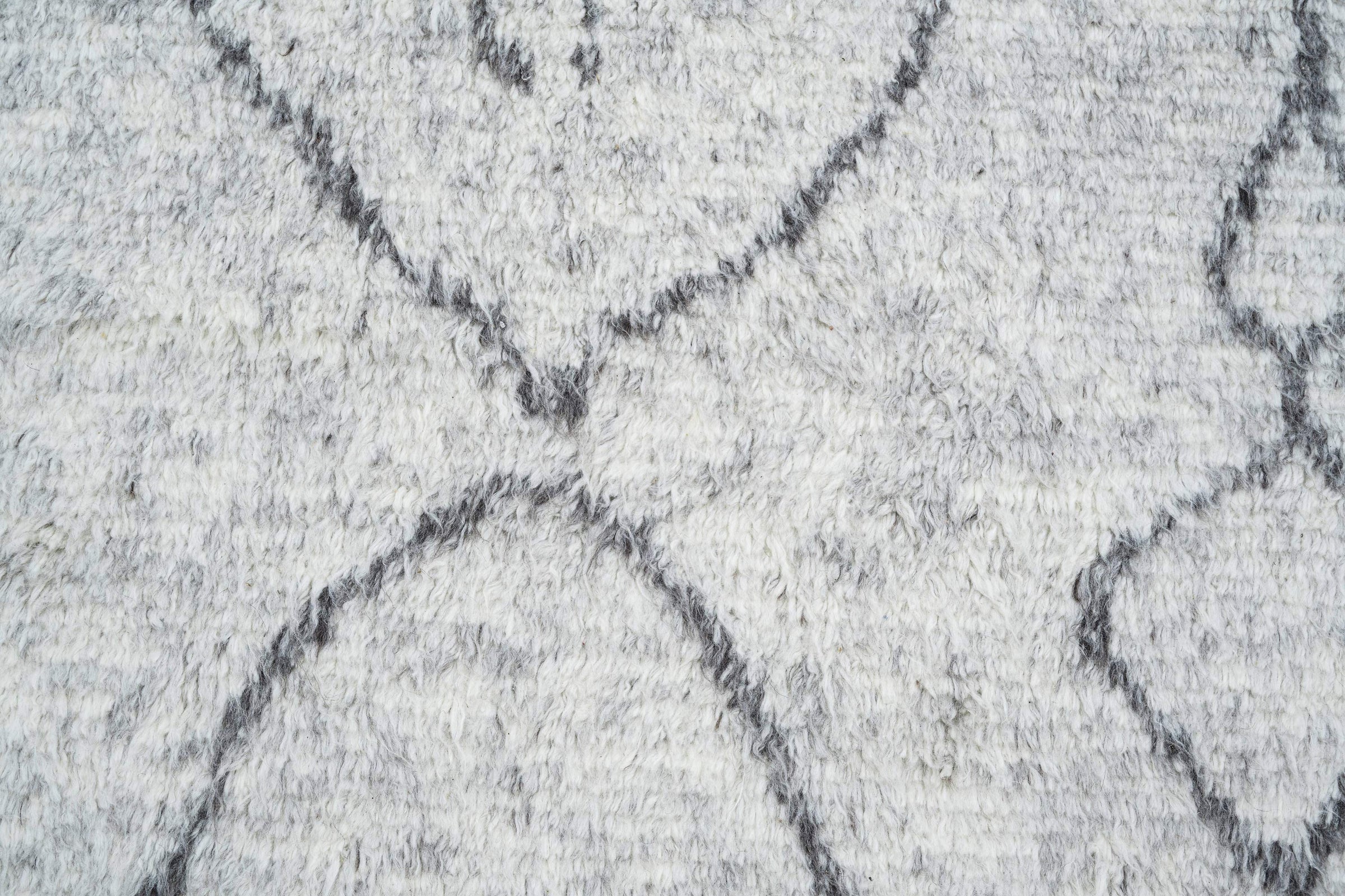 Deep Pile Bloom Storm Wool Rug, Hand-Knotted Plush High-Low Pile, Charcoal Blue Area Rug 8x10 | Custom Size