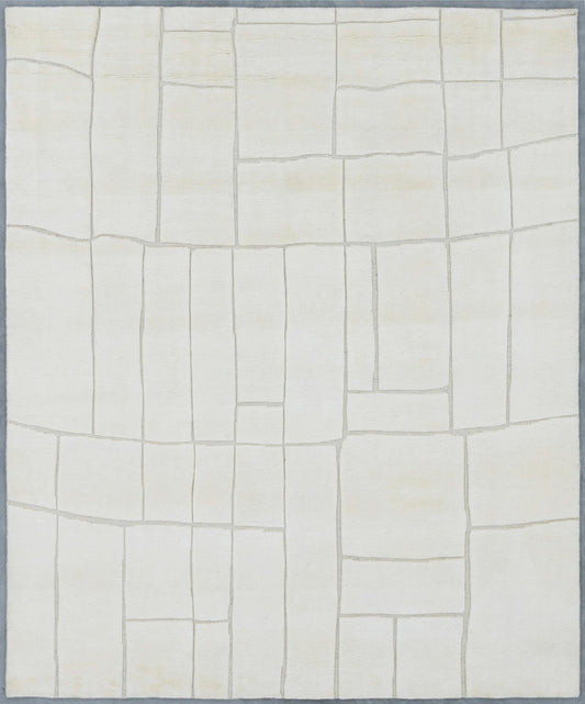Bramble Ivory hand-knotted wool rug