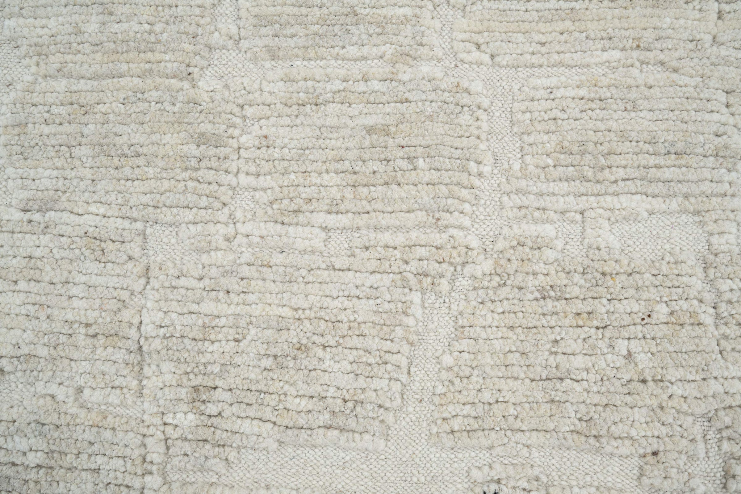 Still Water Canyon Cream Wool Rug, Hand-Knotted Tonal Washed Pattern, Cream Area Rug 8x10 | Custom Size