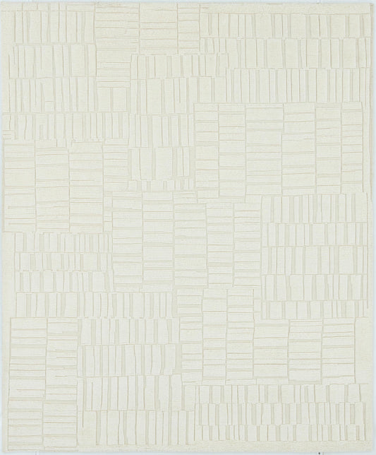 Cinnamon Ivory hand-knotted wool rug