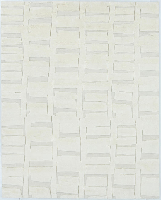 Compline Ivory hand-knotted wool rug