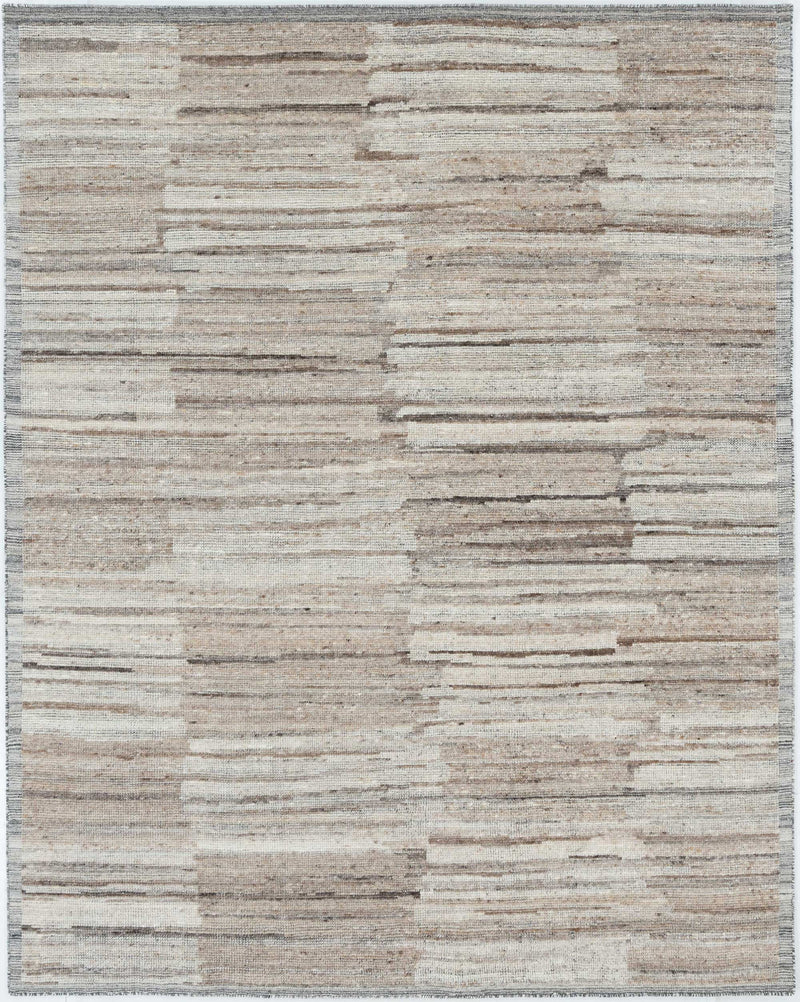 Coral Taupe hand-knotted wool rug