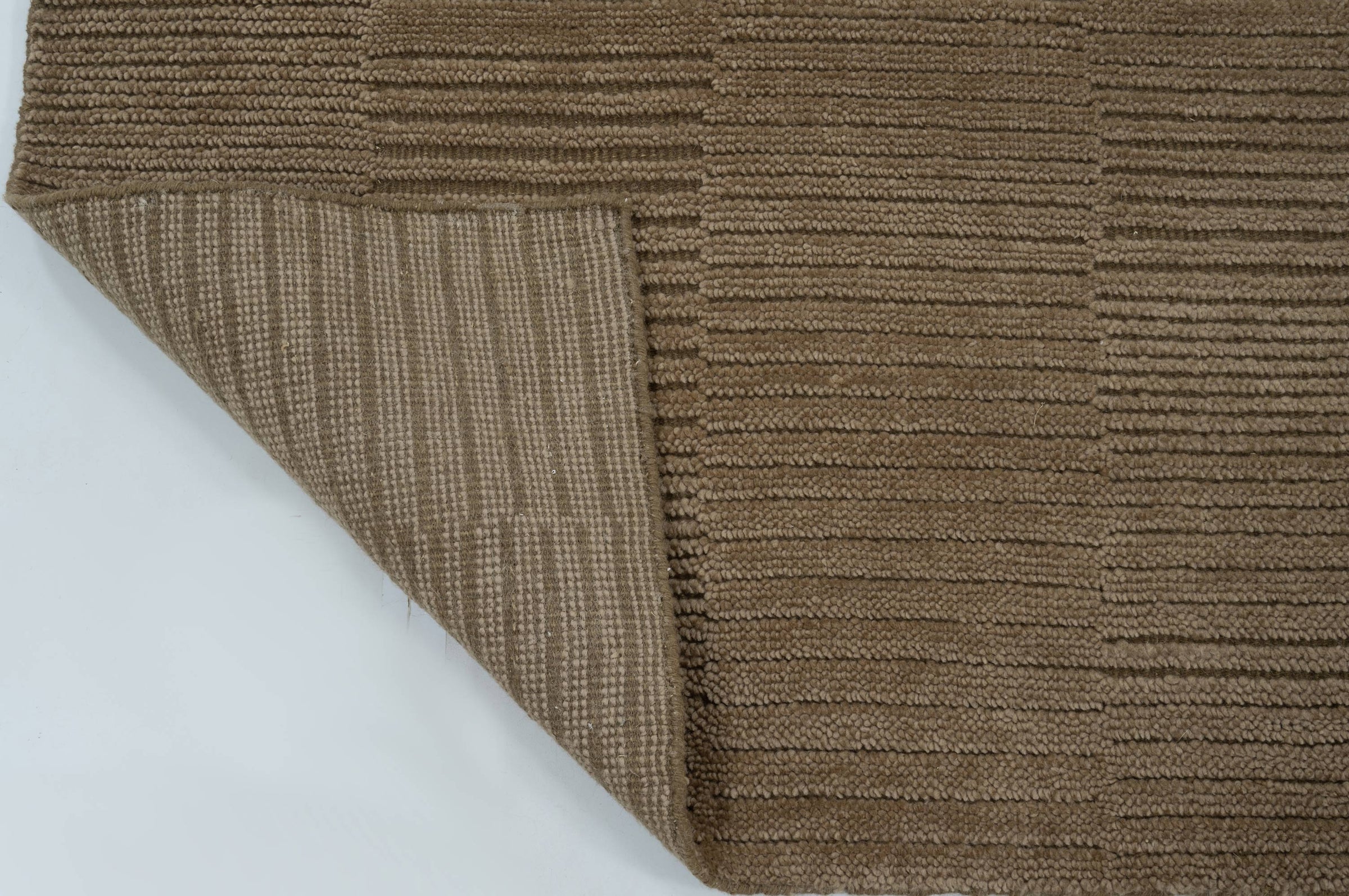 Deep Pile Cruise Sienna Wool Rug, Hand-Knotted Plush High-Low Pile, Burnt Sienna Area Rug 8x10 | Custom Size