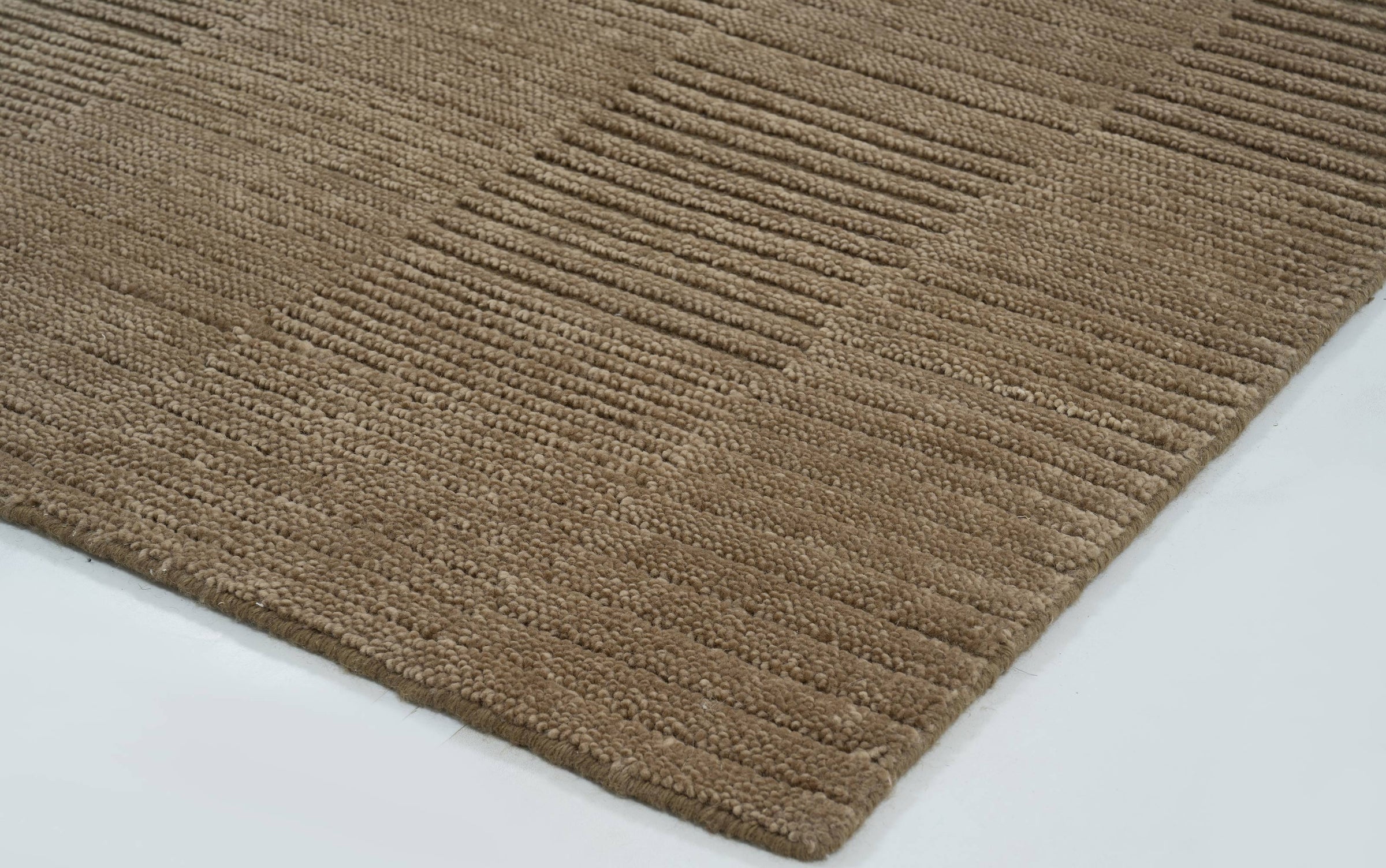 Deep Pile Cruise Sienna Wool Rug, Hand-Knotted Plush High-Low Pile, Burnt Sienna Area Rug 8x10 | Custom Size